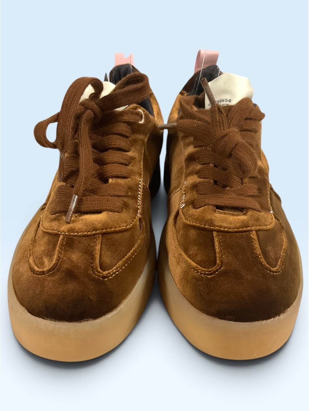 Steve Madden Tucker Platform Sneaker Brown Multi Velvet Colorway Women's Sz 7.5